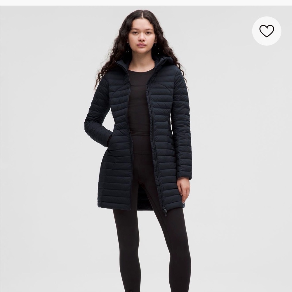 Lululemon Athletica Navy Quilted Jacket pack it down long jacket 6